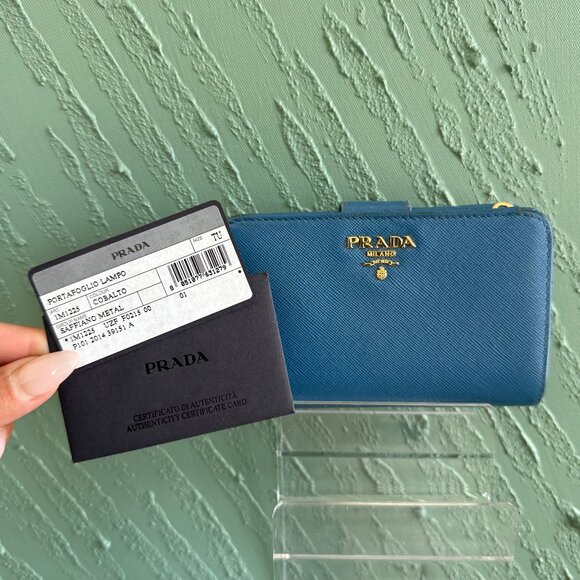 Prada Blue Leather Wallet - Picture 2 of 7